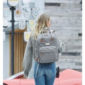 3/$20 ⭐️ Ruvalino Diaper Bag Backpack Gray Maternity Baby Bag Waterproof Mom